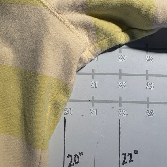 Vintage Gap Crewneck Sweater Womens L White Yellow Striped Y2K Preppy Stretch - Picture 7 of 8